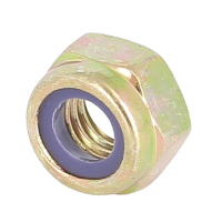 Nylstop Nut, Yellow Zinc Steel, DIN 985