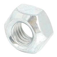 All Steel Lock Nut, White Zinc Steel301