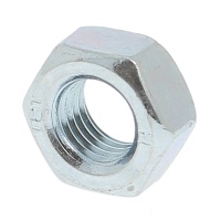 Hex Nut, Hu, White Zinc Steel, DIN 934
