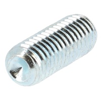Hex Socket Headless, Cup Point, White Zinc 14.9 Steel, DIN 916