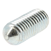 Hex Socket Headless, Cone Point, White Zinc 14.9 Steel, DIN 914