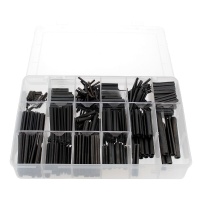 Pack of Assorted Elastic Split Pins, Black Steel, DIN 1481