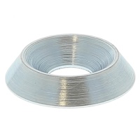 Solid Countersunk Washer, White Zinc Steel, NFE 27619