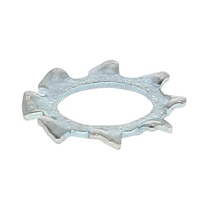 Toothed Washer, White Zinc Steel, DIN 6797A