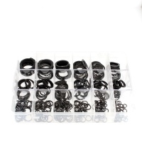 Pack of Assorted External Circlips, Black Steel, DIN 471