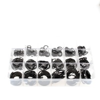 Pack of Assorted Internal Circlips, Black Steel, DIN 472