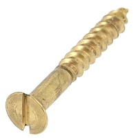 Slotted Countersunk Head Wood Screw, Brass, DIN 97