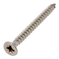 Wood and Chipboard Screw, Countersunk Pozidriv Head, A4 Stainless Steel