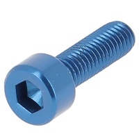 Blister pack of 5 Hex Socket Round Head Screws, P60 OA Aluminium, Blue