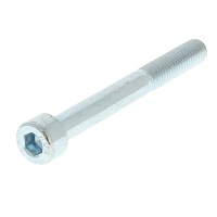 Hex Socket Round Head Screw, White Zinc 8.8 Steel, Partially Threaded, DIN 912