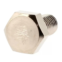 Hex Head, Nickel-Plated Brass, Fully Threaded, DIN 933