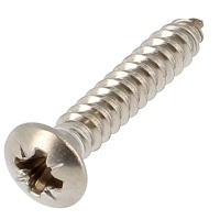 Raised Countersunk Head Sheet Metal Screw, A2 Stainless Steel, DIN 7983