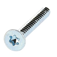 Torx Countersunk Head Sheet Metal Screw, White Zinc Steel, ISO1458C