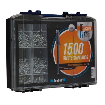 Coffret Scell-it Rivets Aveugles Alu/Acier + Pince Pro
