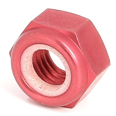 Blister pack of 5 Nuts, Nylstop Dural 2030 OA, Red