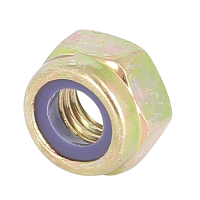 Nylstop Nut, Yellow Zinc Steel, DIN 985
