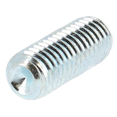Hex Socket Headless, Cup Point, White Zinc 14.9 Steel, DIN 916