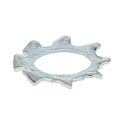 Toothed Washer, White Zinc Steel, DIN 6797A
