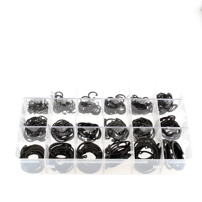 Pack of Assorted Internal Circlips, Black Steel, DIN 472