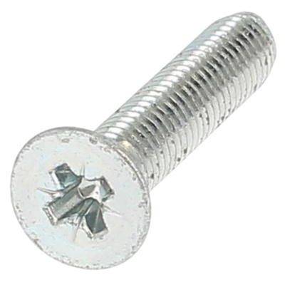 Thread-forming, Countersunk Pozidriv Head, White Zinc Steel, DIN 7500M