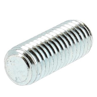 Hex Socket Headless, Flat Point, White Zinc 14.9 Steel, DIN 913