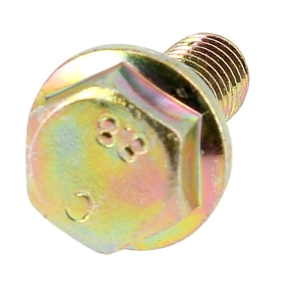 Hex Head, Toothed Flange, Yellow Zinc 8.8 Steel, DIN 6921