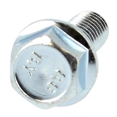 Hex Head, Toothed Flange, White Zinc 8.8 Steel, DIN 6921